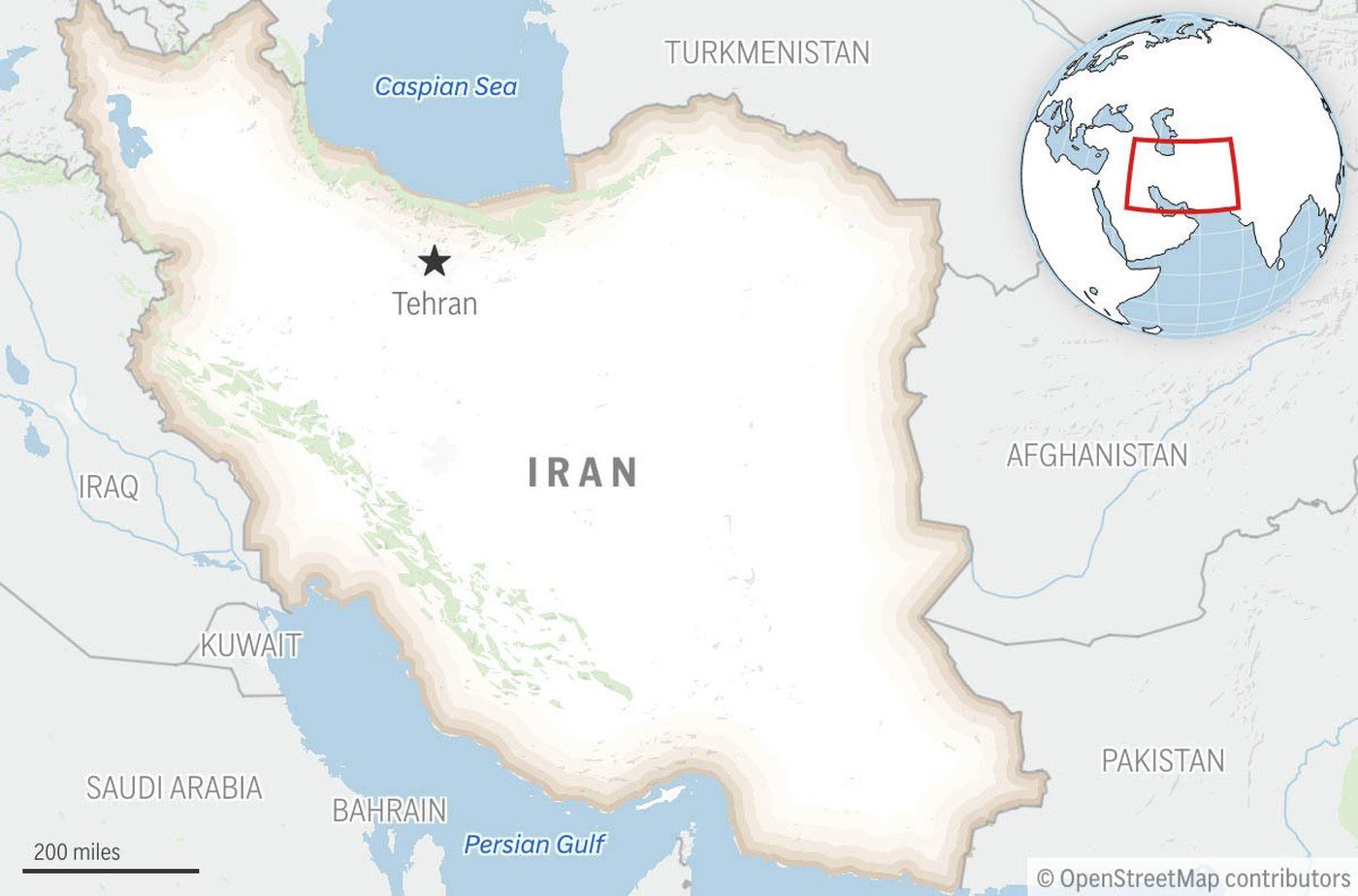 This is a locator map for Iran with its capital, Tehran. (AP Photo)