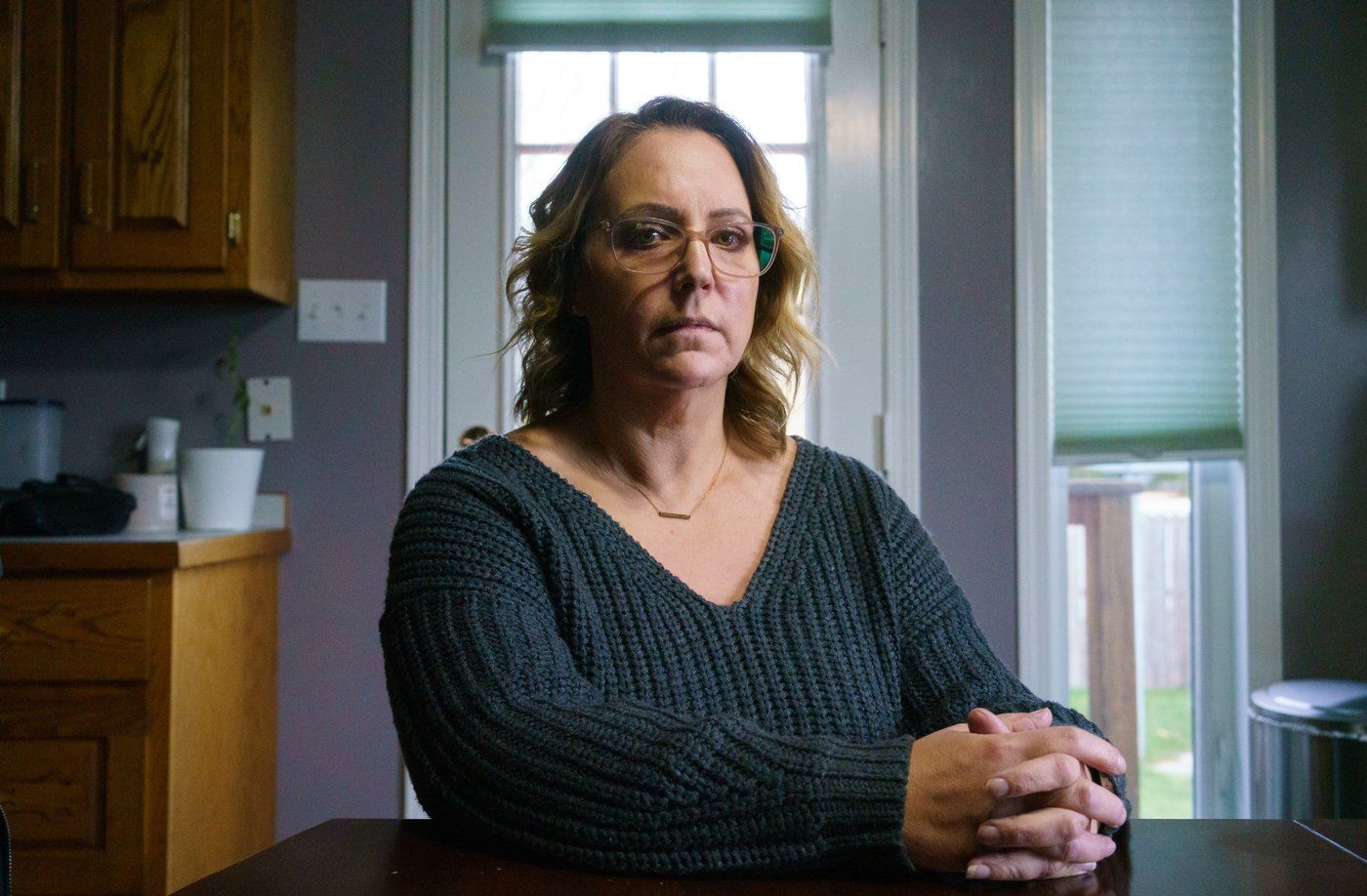 Jaime Wawro sits for a photograph in Weyburn, Sask., Thursday, Oct. 16, 2025. One of the tyres of Wairo’s vehicle was shot on Highway 39 near Weyburn in the evening of Sept. 12. THE CANADIAN PRESS/Heywood Yu